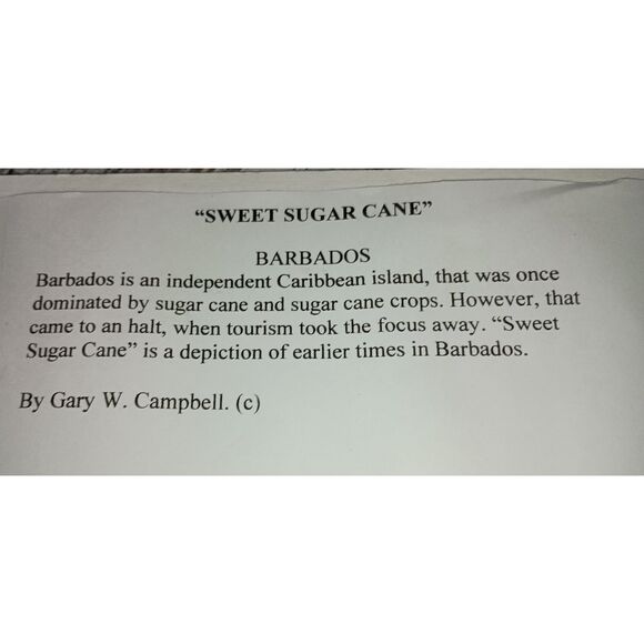 Print by G. W. Campbell - Sweet Sugar Cane - Barbados - Picture 4 of 5
